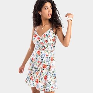 Francesca's Marian Floral Ladder Trim Dress size large